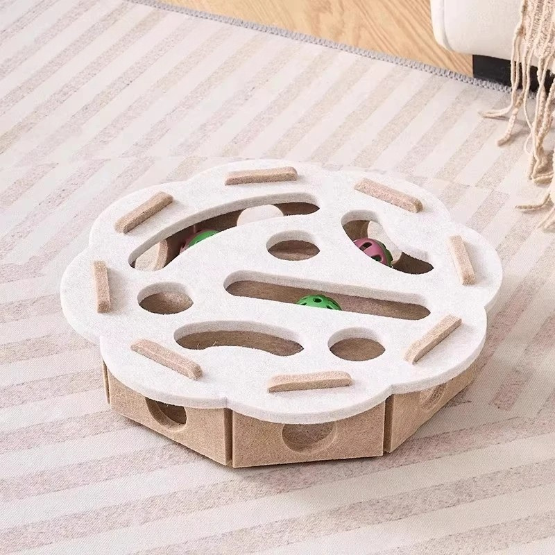 Felt Interactive Cat Puzzle Box – Keep Your Cat Busy for Hours