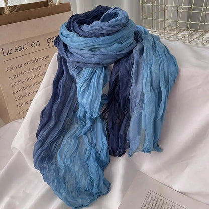 Soft Gradient Cotton Shawl – Effortless Winter Elegance