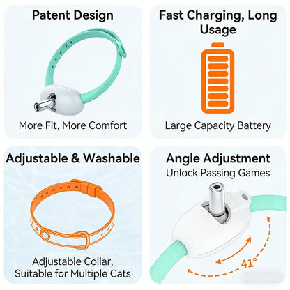 Laser Play Cat Collar with USB Charging – Playtime, On Your Cat's Schedule