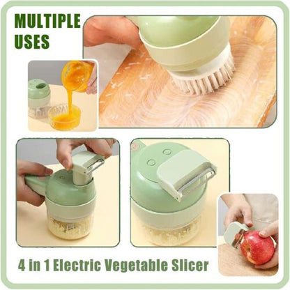 4-in-1 Electric Food Cutter – Chop, Slice & Prep in Seconds