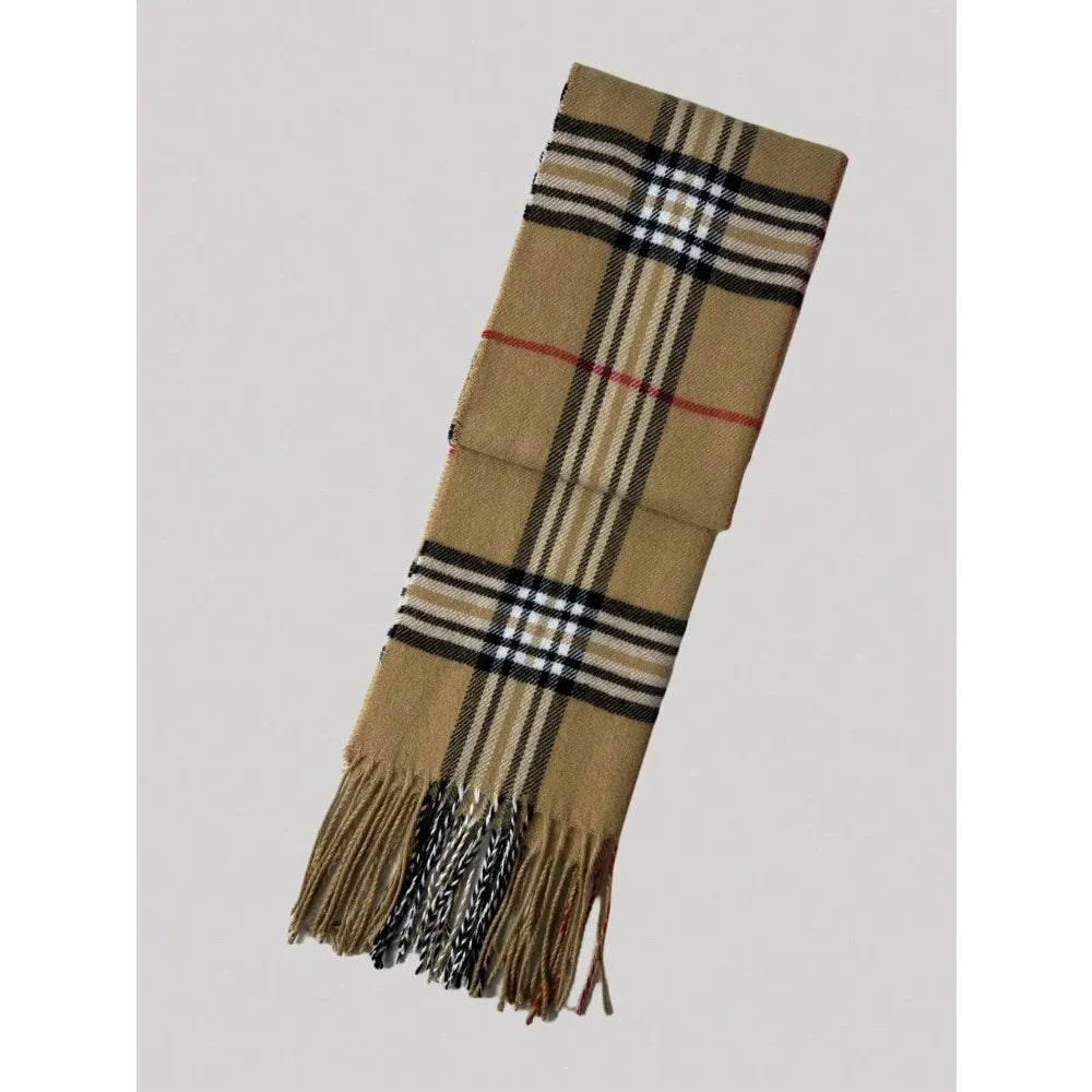 Plaid Cashmere Feel Winter Scarf – Cozy Meets Classic