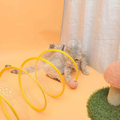 S-Shaped Collapsible Cat Tunnel – The Hideaway Your Cat Will Never Leave