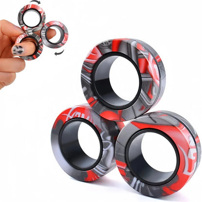 Magnetic Fidget Ring Set – Spin, Stack & De-Stress