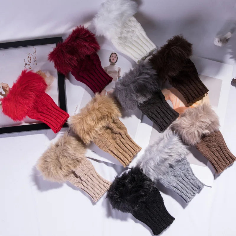 Faux Fur Fingerless Hand Warmers – Cosy Hands, Free Fingers