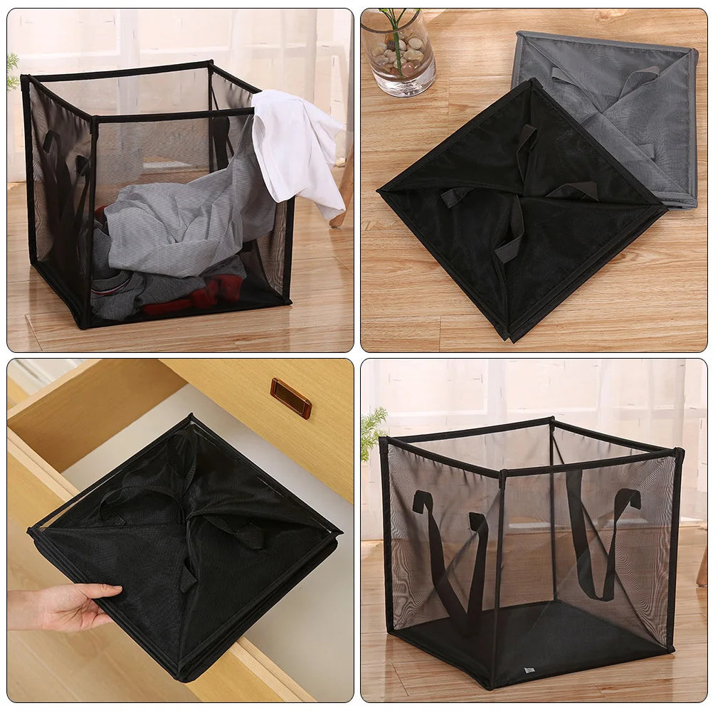 Foldable Mesh Laundry Hamper – Tidy Up in Seconds, Store Away Flat
