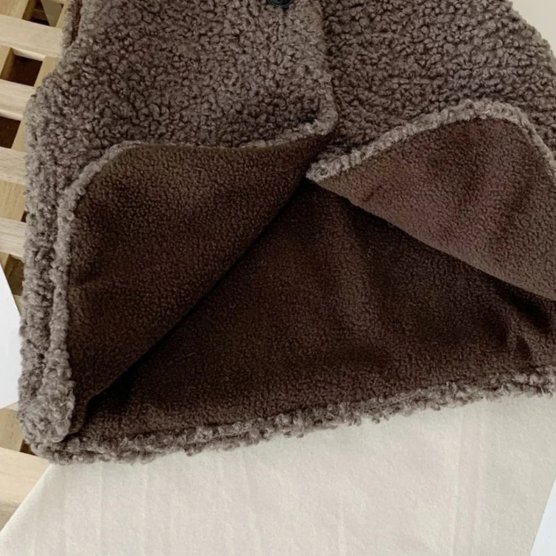 Kids Fluffy Lamb Wool Vest – Soft, Warm & Irresistibly Cosy