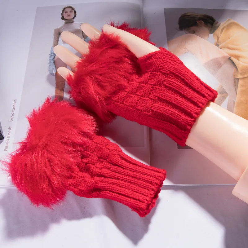 Faux Fur Fingerless Hand Warmers – Cosy Hands, Free Fingers