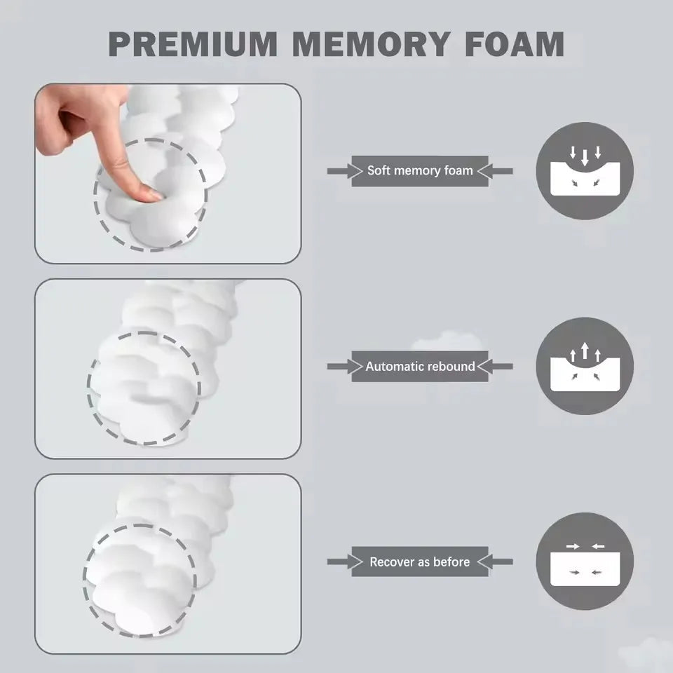 Memory Foam Cloud Wrist Rest – Work Longer, Hurt Less