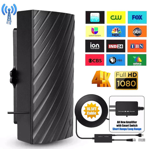 4K Indoor TV Antenna – Free Local Channels, Zero Subscription