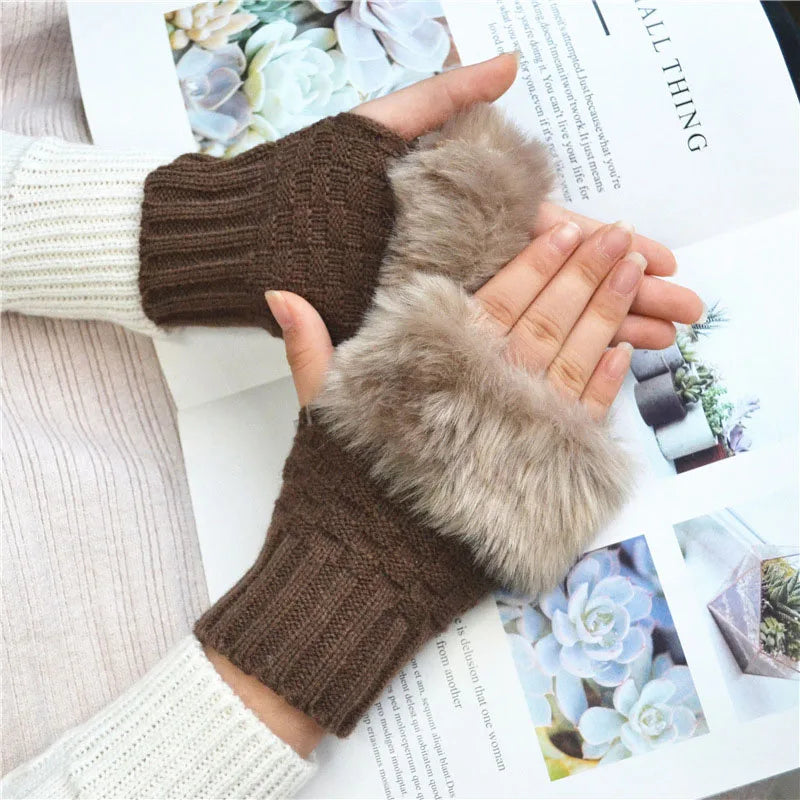 Faux Fur Fingerless Hand Warmers – Cosy Hands, Free Fingers