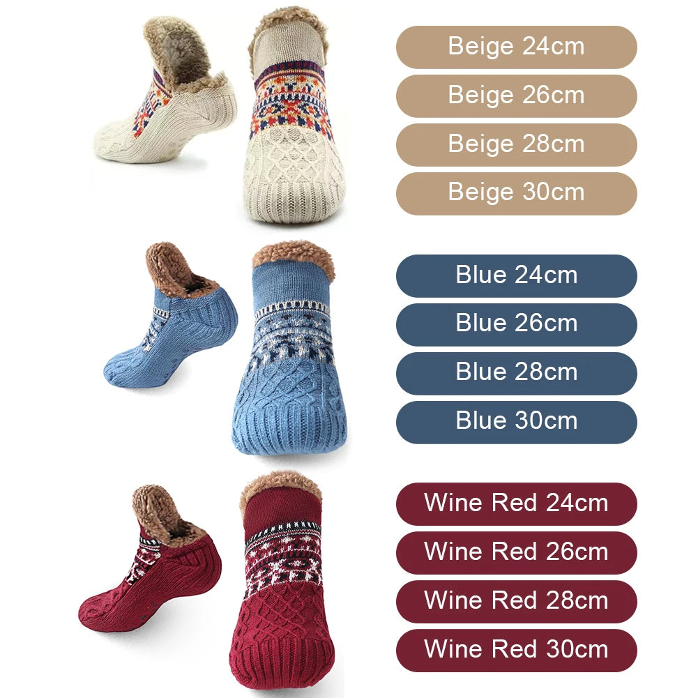 Knitted Slipper Socks with Fleece Lining – All-Day Cozy Feet