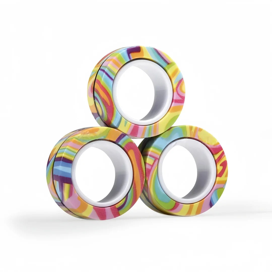 Magnetic Fidget Ring Set – Spin, Stack & De-Stress