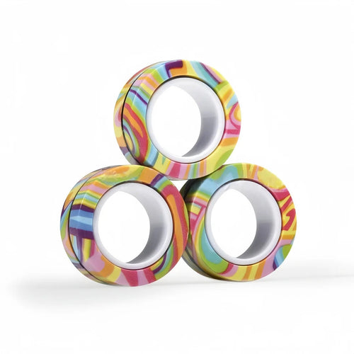 Magnetic Fidget Ring Set – Spin, Stack & De-Stress