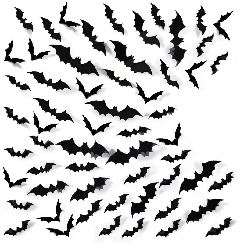 3D Halloween Bat Wall Stickers – Instant Spooky Decor, Zero Mess