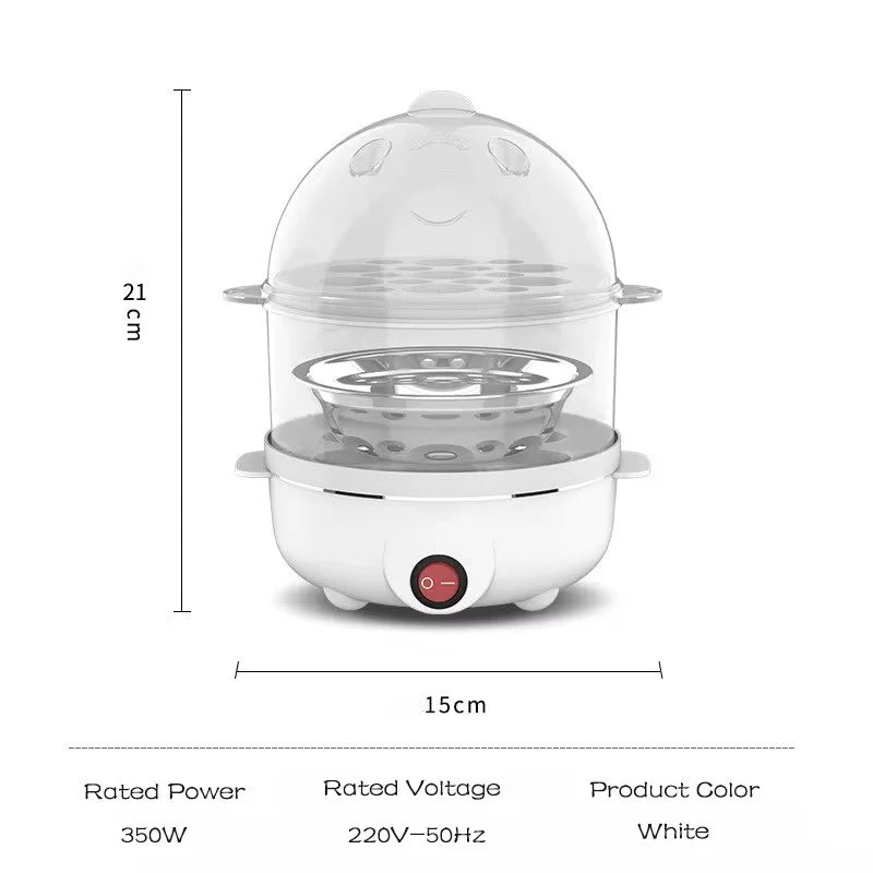 Double-Layer Electric Egg Cooker – Perfect Eggs, Zero Effort