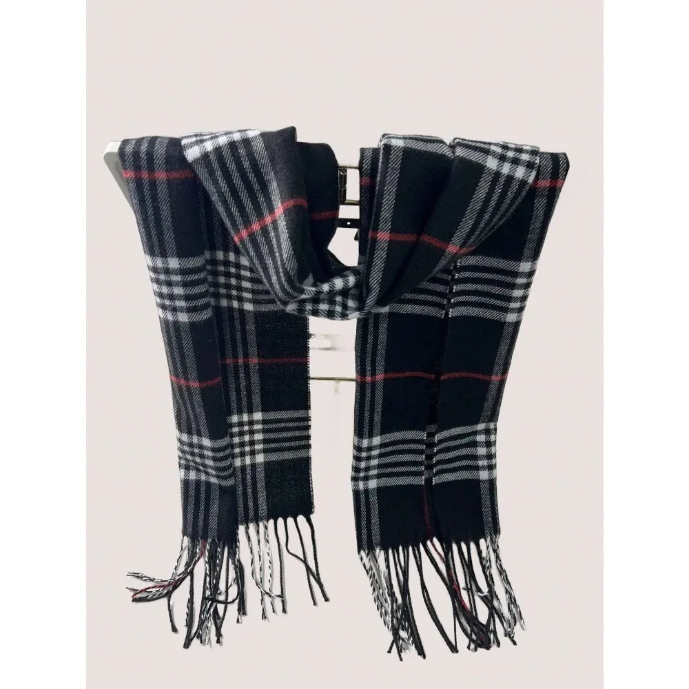 Plaid Cashmere Feel Winter Scarf – Cozy Meets Classic