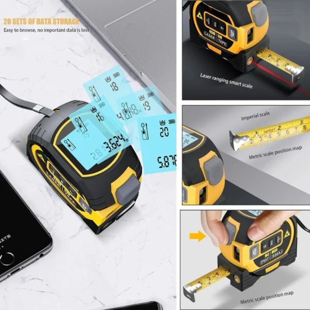 3-in-1 Infrared Laser Tape – Precision Measuring Made Simple
