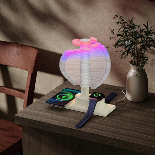Spiral Tree Lamp with Wireless Charger – Lighting & Charging in One