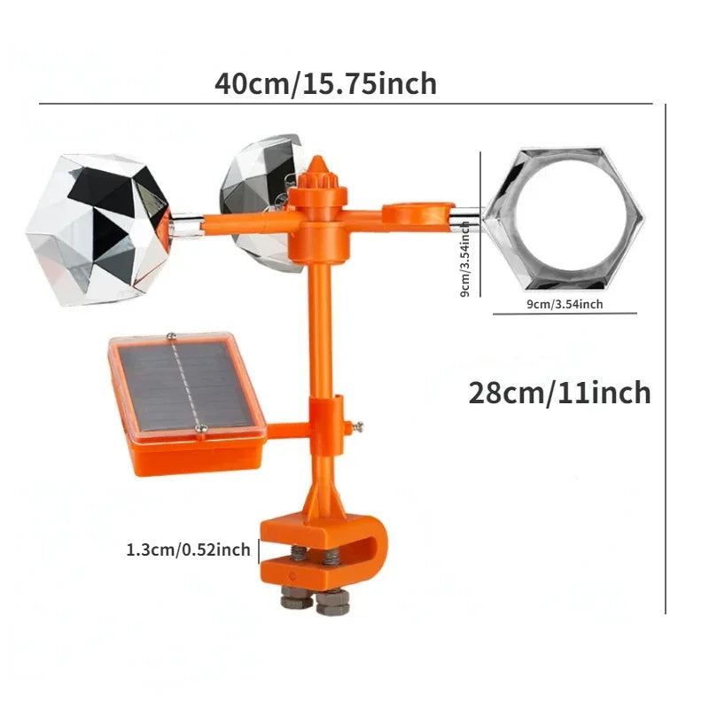360° Solar Bird Repeller – Protect Your Property, No Chemicals Needed