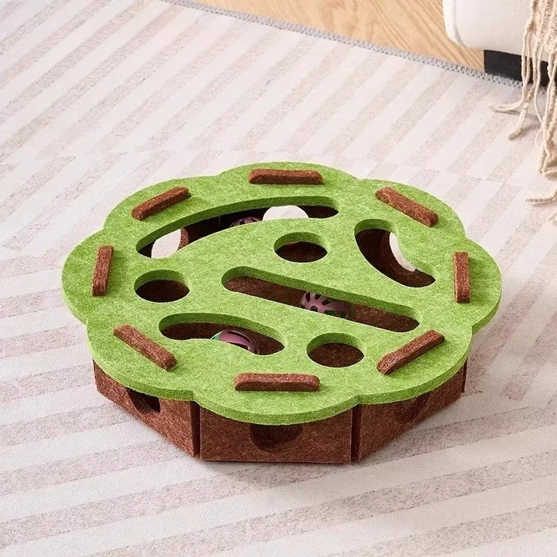 Felt Interactive Cat Puzzle Box – Keep Your Cat Busy for Hours