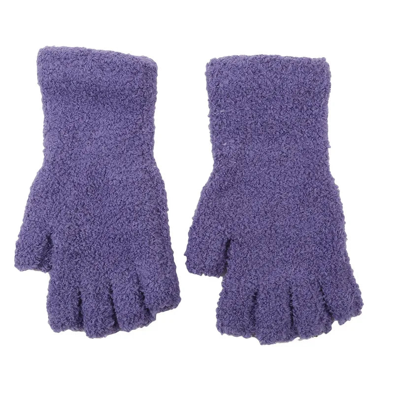 Knit Half-Finger Winter Gloves – Stay Warm, Stay in Control