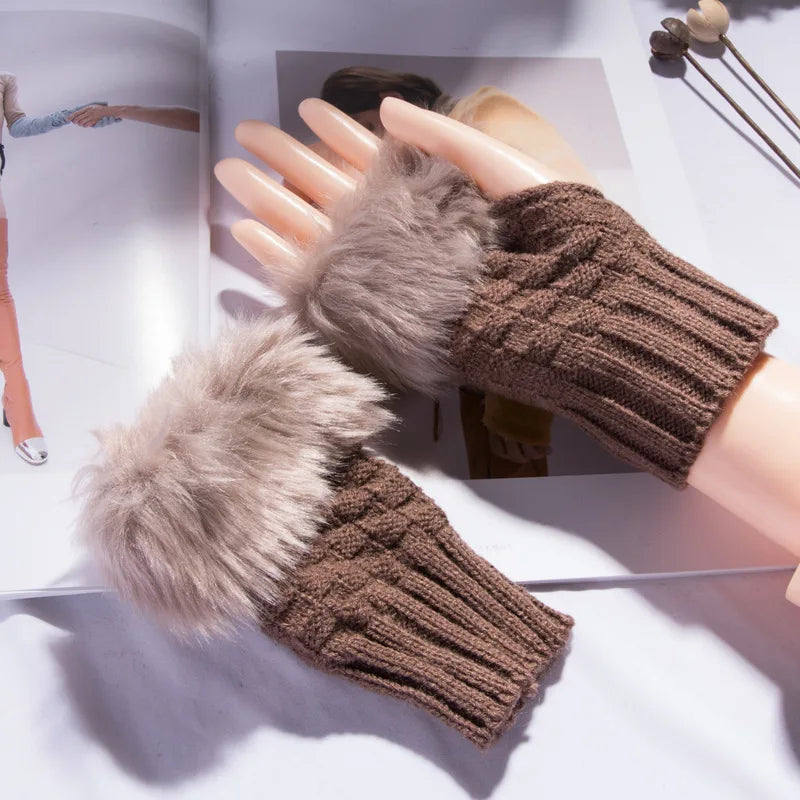 Faux Fur Fingerless Hand Warmers – Cosy Hands, Free Fingers