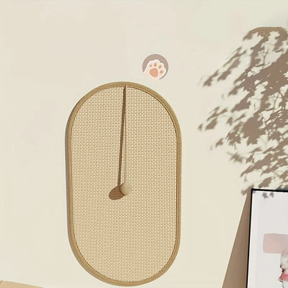 Wall-Mounted 3-in-1 Sisal Cat Scratch Pad – Scratch, Play & Stretch