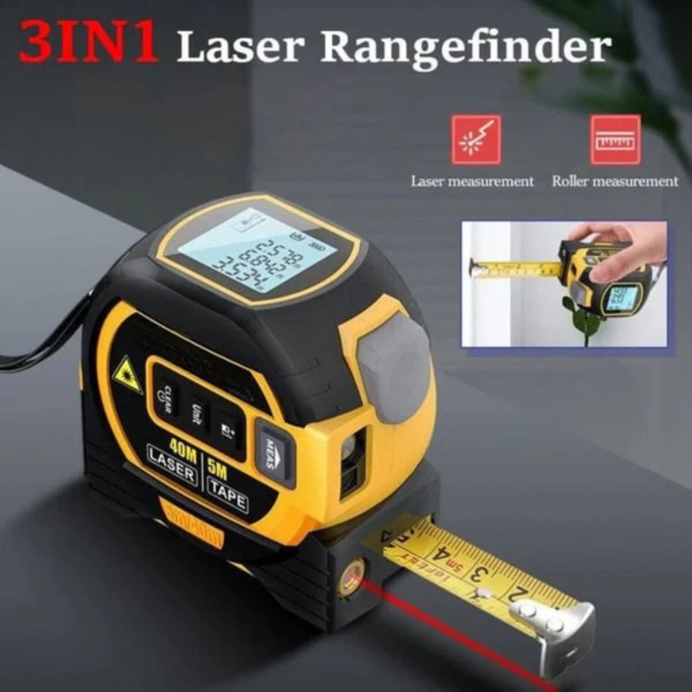 3-in-1 Digital Infrared Laser Tape Measure – Fast, Accurate, No Guesswork