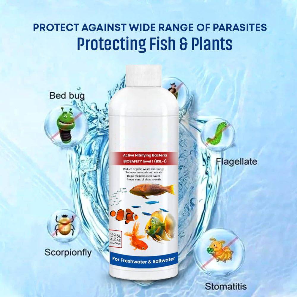 3-Pack Fish Tank Cleaner Liquid – Clear Water, Healthier Aquarium