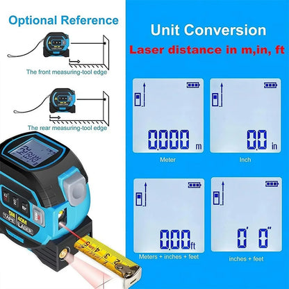 3-in-1 Laser Tape Measure (40/60M) – Long-Range Accuracy, Instant Results