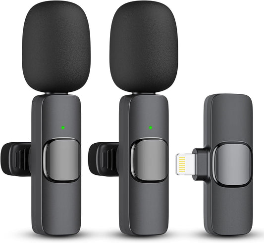 Wireless Microphone Set (2-Pack) for iPhone & iPad – Studio-Clear Audio