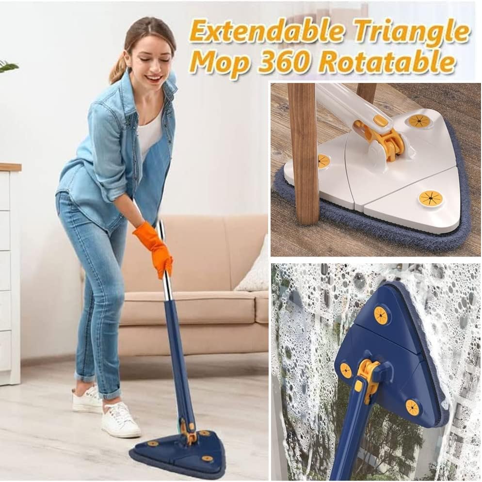 360° Spin Mop – Tight Corners, No Wringing, No Mess