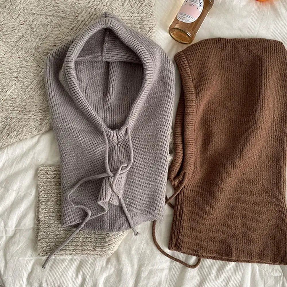Hooded Knit Balaclava & Neck Warmer – Cashmere-Soft Winter Coverage