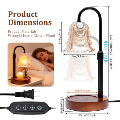 Dimmable Flower Candle Warmer Lamp – Fill Your Home With Scent & Light