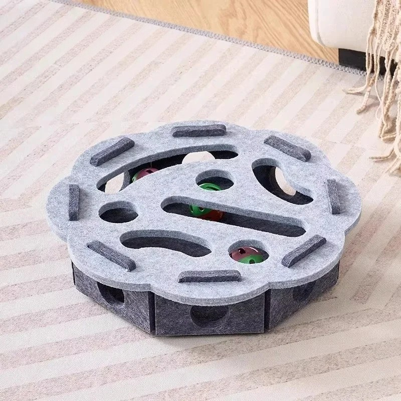 Felt Interactive Cat Puzzle Box – Keep Your Cat Busy for Hours