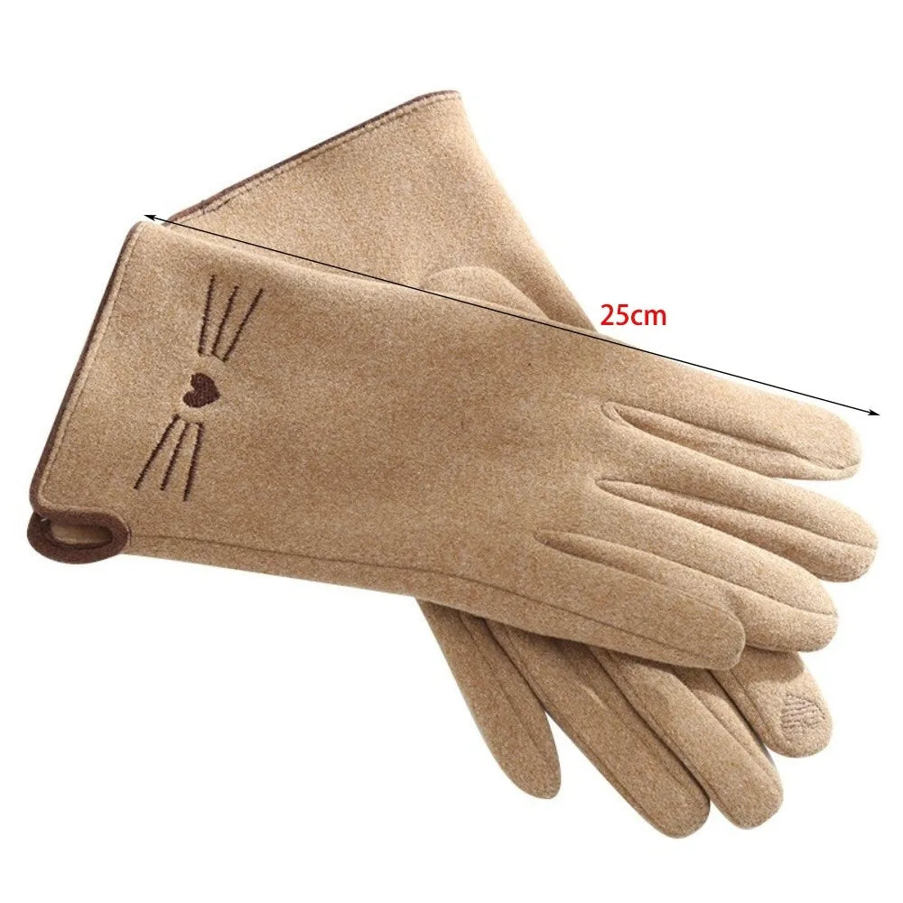 Cat Touchscreen Winter Gloves – Warm, Cute, Functional