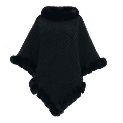 Faux Fur Shawl Cloak – Effortless Luxury for Cold Evenings