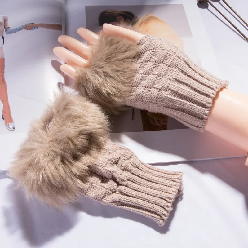 Faux Fur Fingerless Hand Warmers – Cosy Hands, Free Fingers