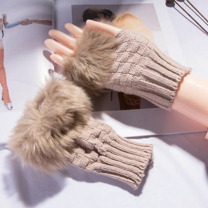 Faux Fur Fingerless Hand Warmers – Cosy Hands, Free Fingers