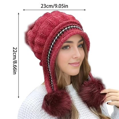 Fleece-Lined Pom Pom Beanie – Winter Warmth with a Fun Finish
