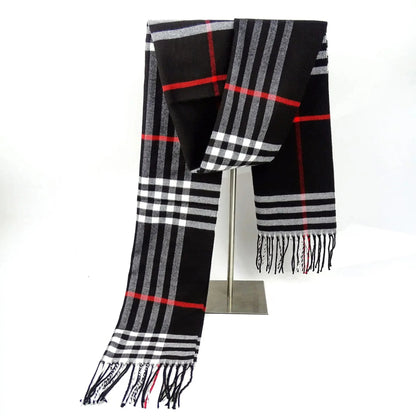 Plaid Cashmere Feel Winter Scarf – Cozy Meets Classic