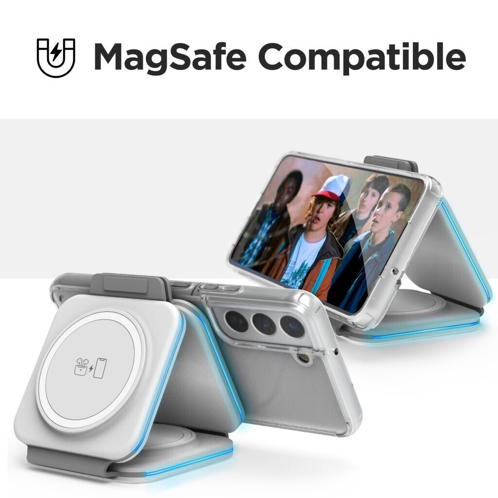 3-in-1 Foldable Wireless Travel Charger – Charge Phone, Watch & Buds Anywhere