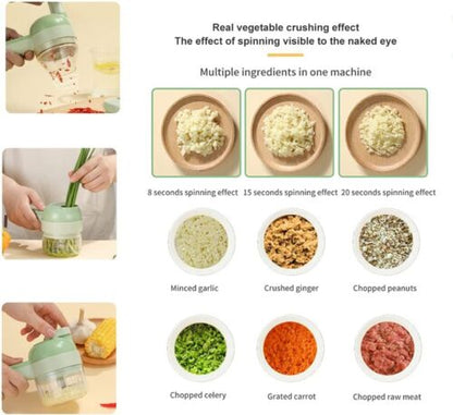 4-in-1 Electric Food Cutter – Chop, Slice & Prep in Seconds