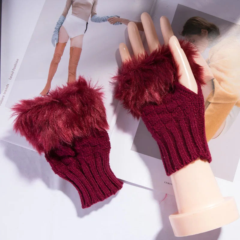 Faux Fur Fingerless Hand Warmers – Cosy Hands, Free Fingers