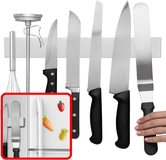14-Inch Magnetic Knife & Tool Holder – Clear Counters, Quick Access
