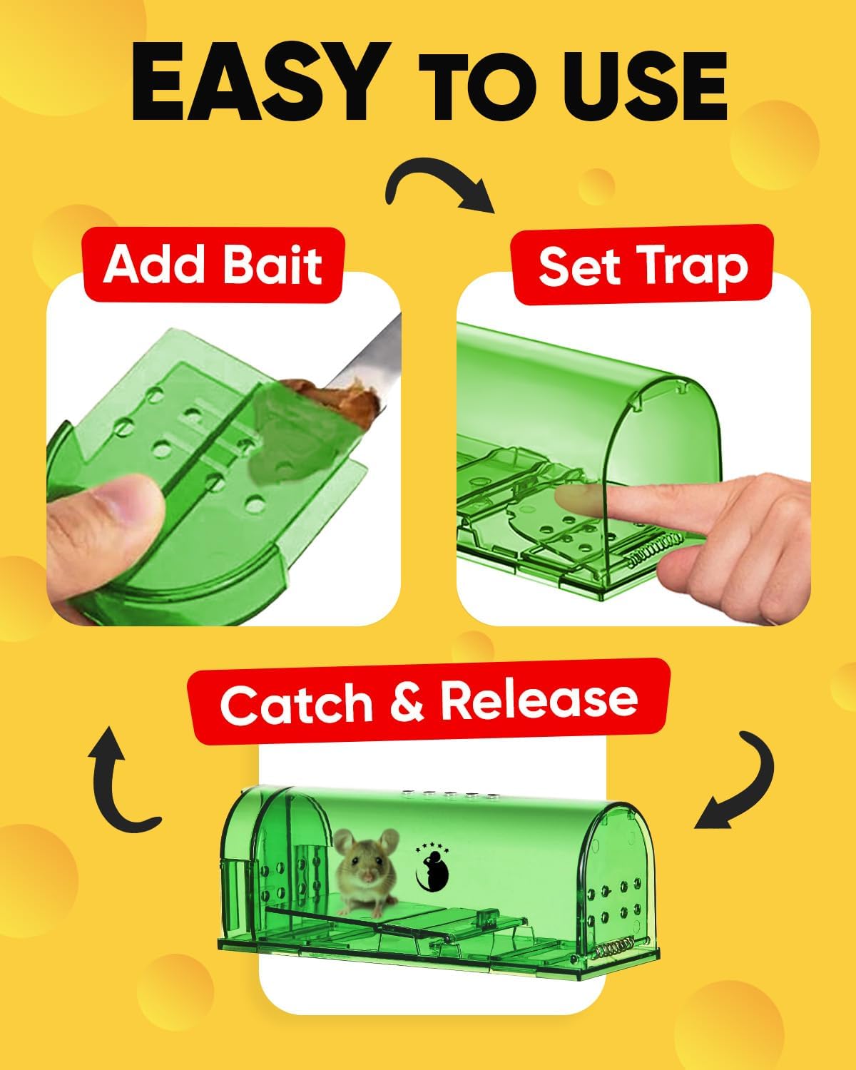 Humane Mouse Traps (4-Pack) – Catch & Release, No Mess, No Guilt