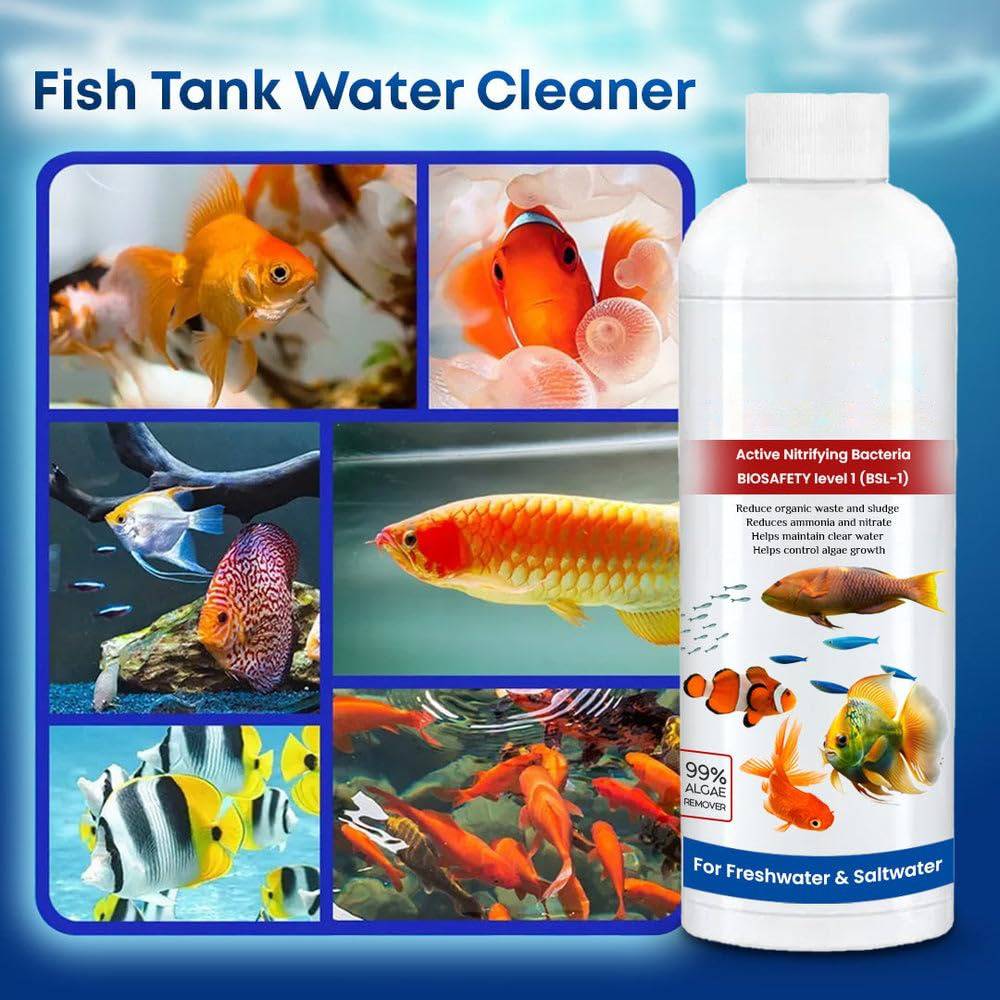3-Pack Fish Tank Cleaner Liquid – Clear Water, Healthier Aquarium