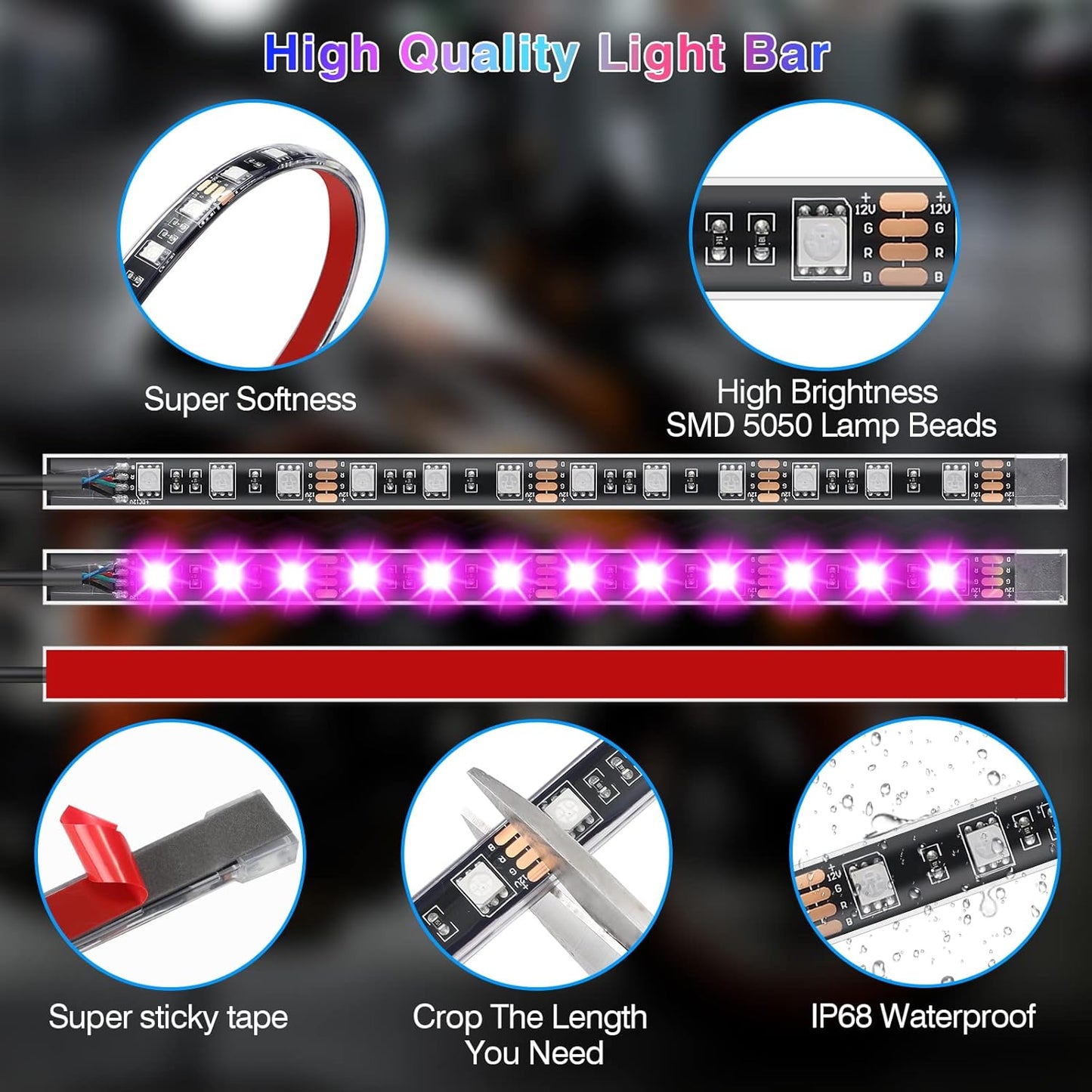 Motorcycle LED Light Kit (12pcs) – Brighter Look, Better Visibility