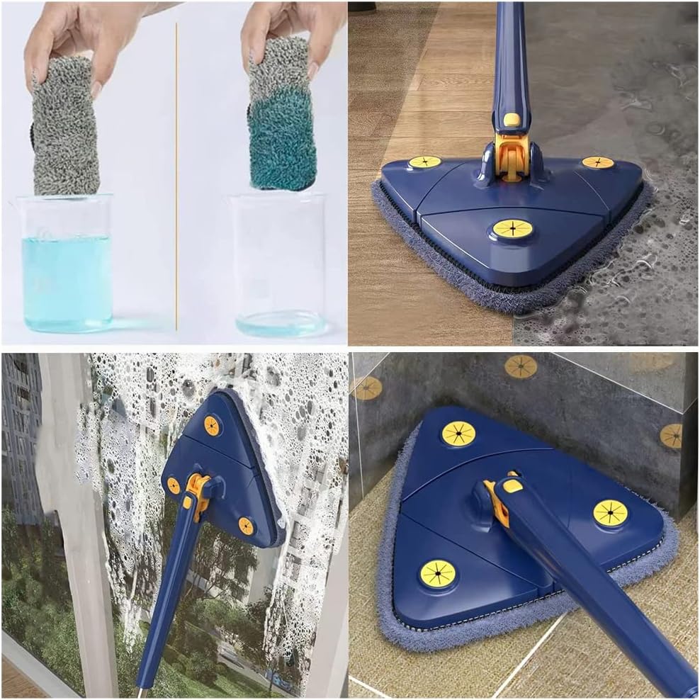 360° Spin Mop – Tight Corners, No Wringing, No Mess