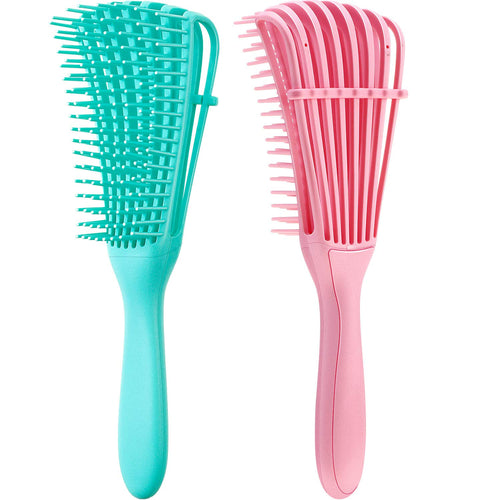 Detangling Brush Set (2-Pack) for Textured Hair 3a–4c – Pain-Free Detangling